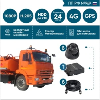 на 6 камер для для грузового транспорта NSCAR BN601 FullHD_HDD